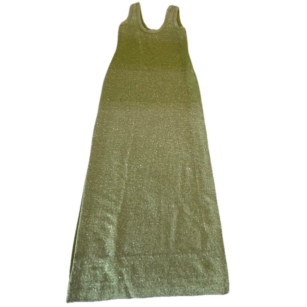 St. John Sequin Knit Maxi Dress SZ L - Picture 5 of 12